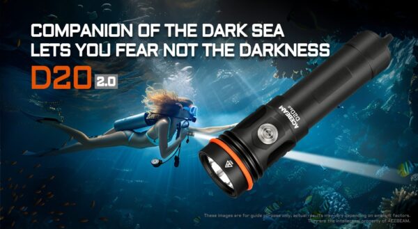 【即將到貨】ACEBEAM D20 2.0 2200流明 500米 潛水手電筒 聚光 水下200米 抗海水腐蝕 21700：圖片 2